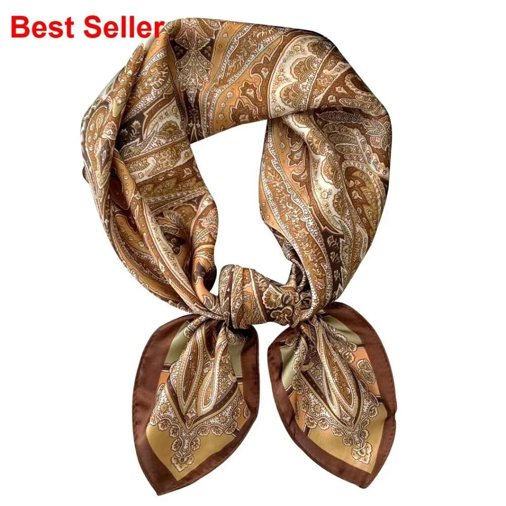 Silk Feeling Satin Hair Scarf for Women Multi-Purpose Fashion Accessory